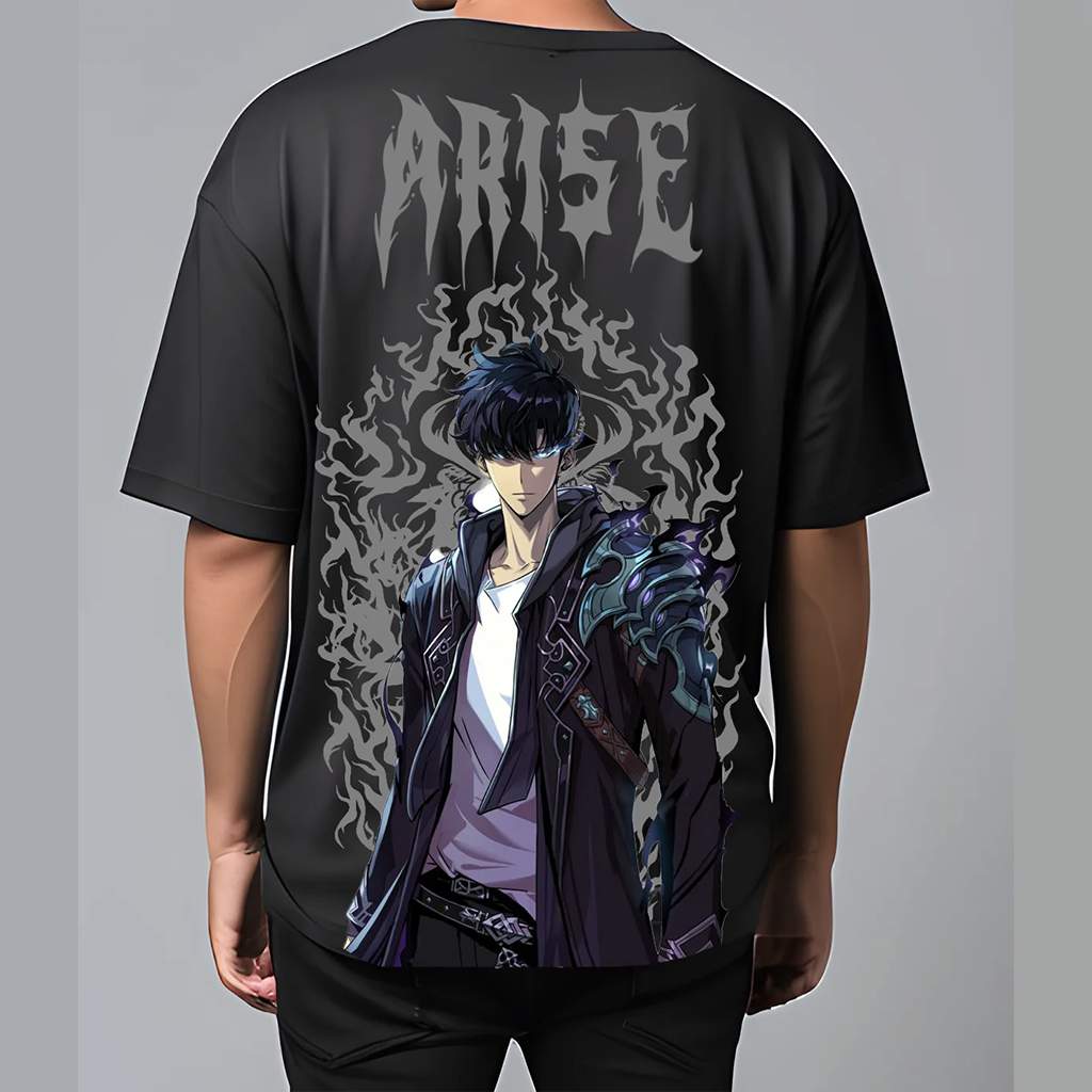 Solo leveling The Arise one Reflective oversize drop shoulder t shirt