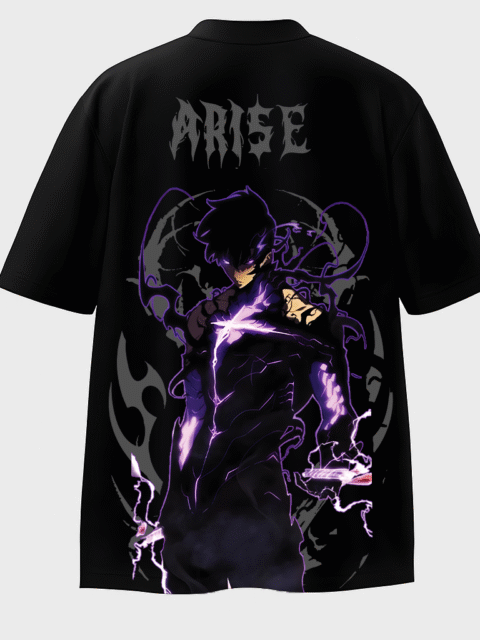 Clearance Sale -Solo leveling Arise again Reflective oversize drop shoulder t shirt